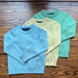 Vineyard Vines set of three boys 4T 100% cashmere sweaters